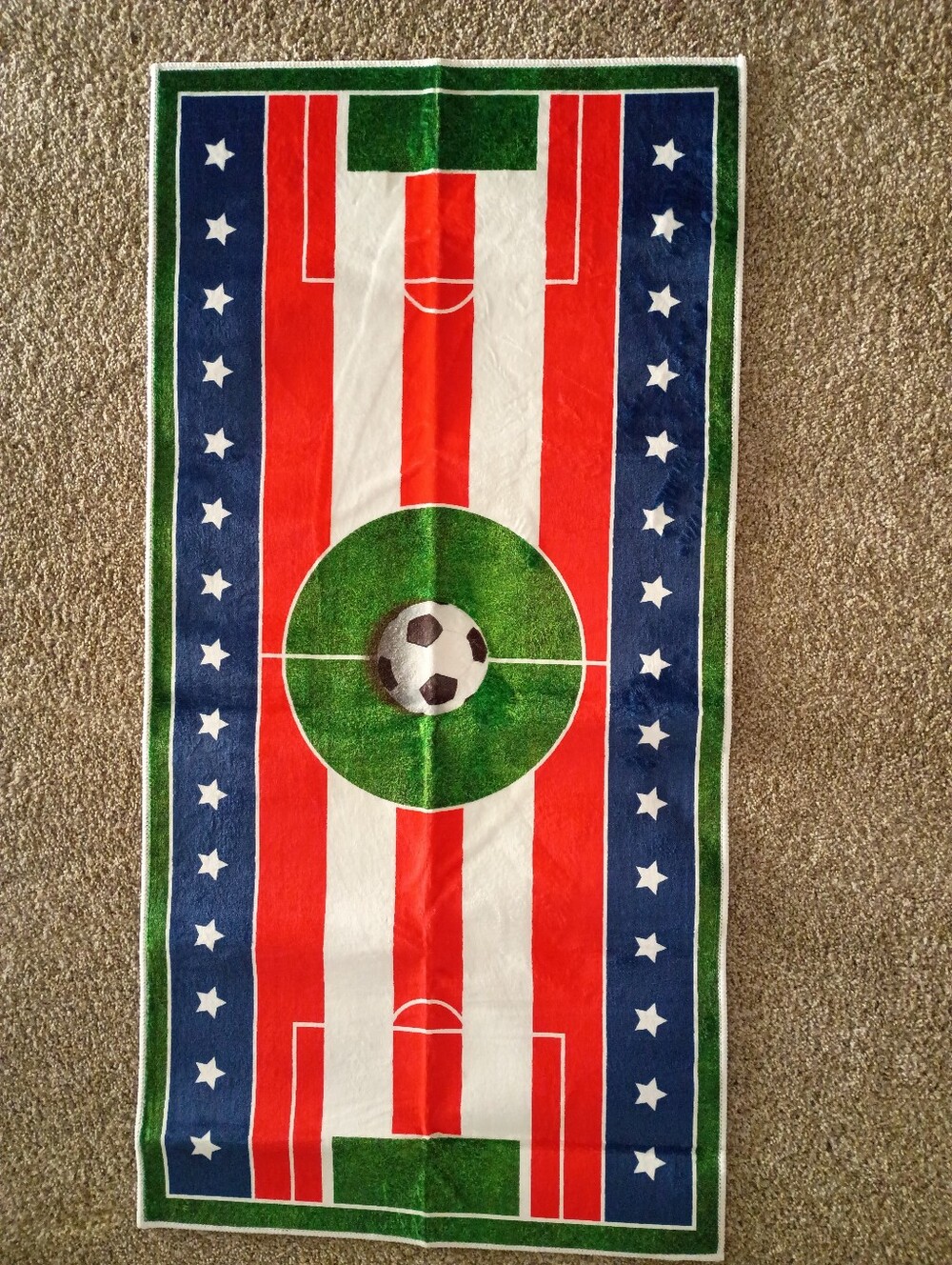 ⚽ Soccer Field Runner Rug | 2' x 4' | Non-Slip Microfiber Accent Rug - NWT